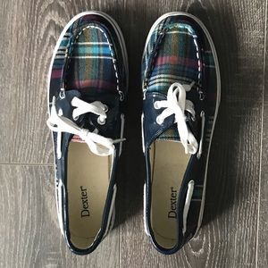 Plaid boat shoes